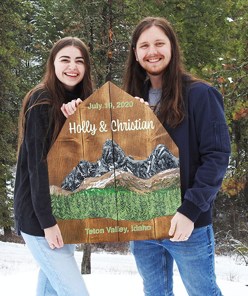 Holly and Christian Wedding Painting
